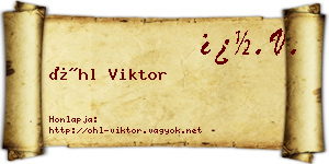 Öhl Viktor névjegykártya