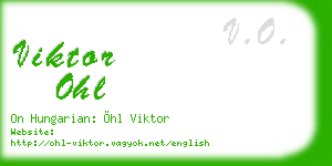 viktor ohl business card